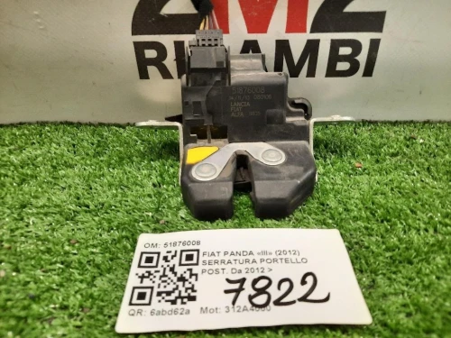 Serratura Portello POST 51876008 Fiat Panda III 2012