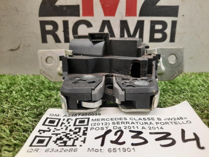 Serratura Portello POST A2467400035 Mercedes Classe B W246 2012