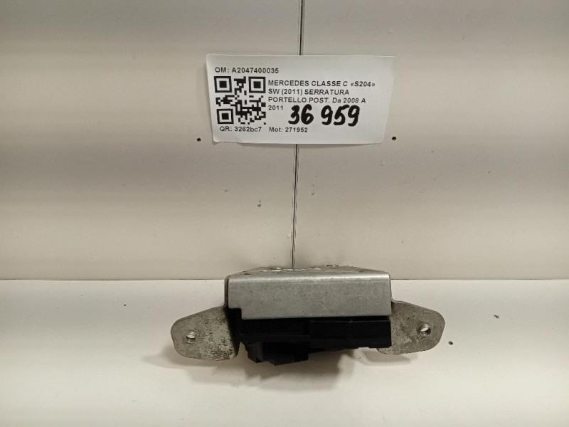 Serratura Portello POST A2047400035 Mercedes Classe C S204 SW 2011