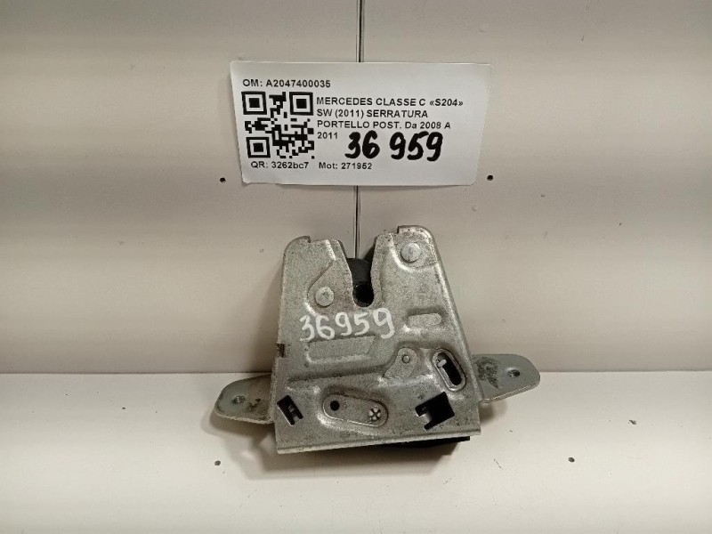 Serratura Portello POST A2047400035 Mercedes Classe C S204 SW 2011