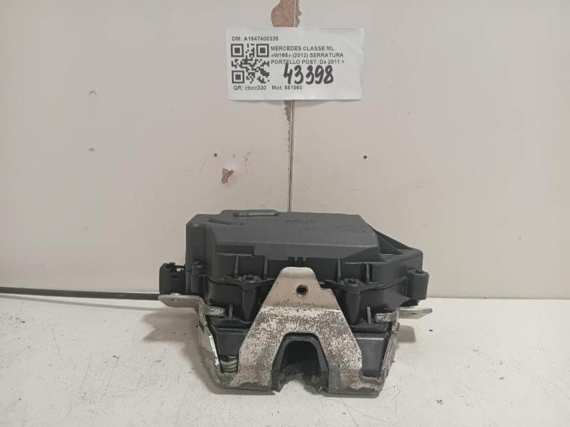 Serratura Portello POST A1647400335 Mercedes Classe ML W166 2012
