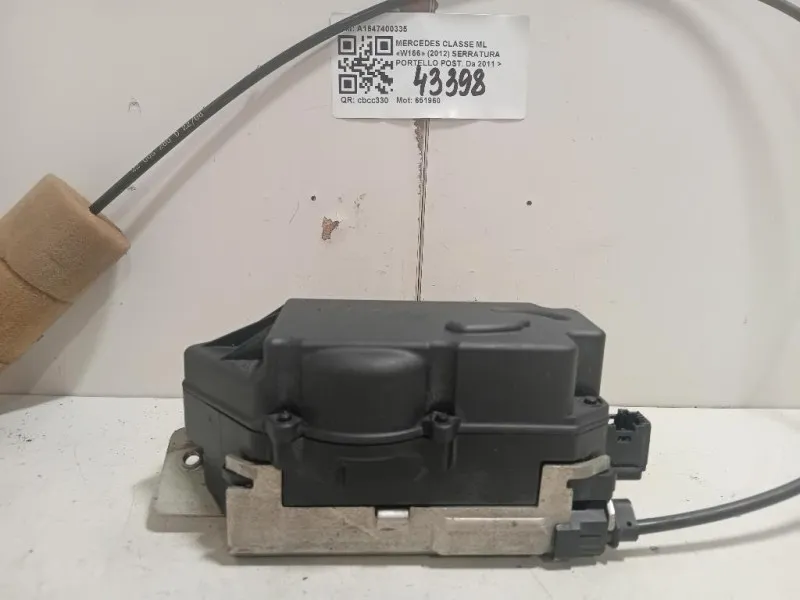 Serratura Portello POST A1647400335 Mercedes Classe ML W166 2012