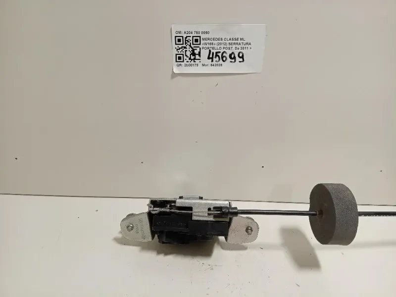 Serratura Portello POST A204 750 0060 Mercedes Classe ML W166 2012
