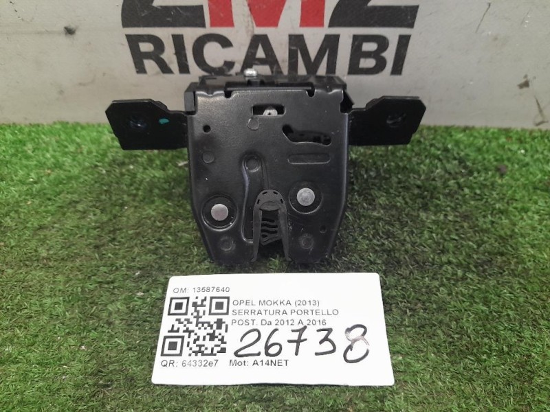Serratura Portello POST 13587640 Opel Mokka 2013