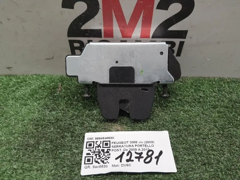 Serratura Portello POST 9684648680 Peugeot 3008 I 2009