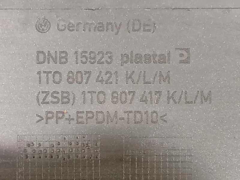 Paraurti POST 1T0807421K Volkswagen Touran III 2010