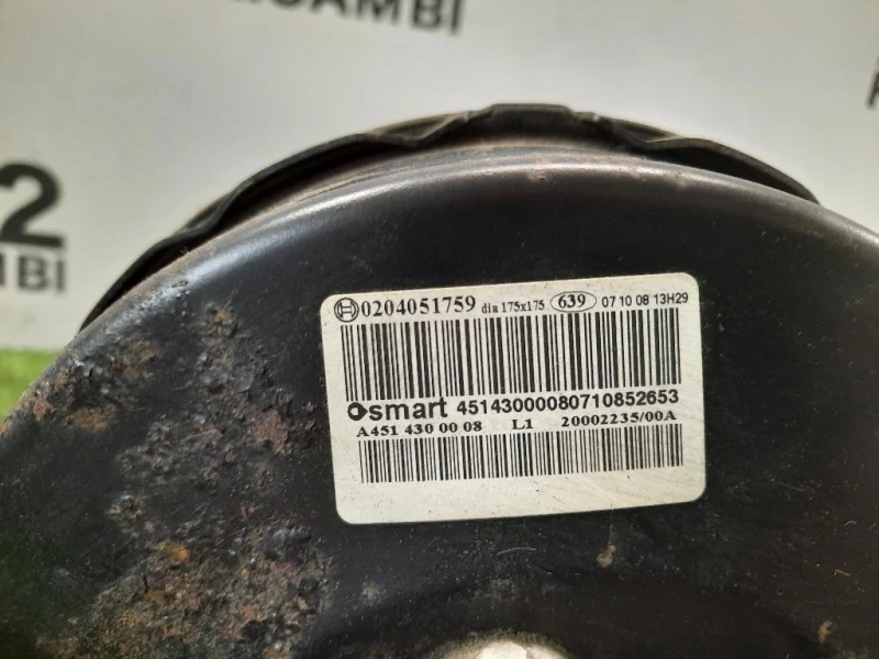 Servofreno Cpompa Freno ANT A4514300008 Smart Fortwo Cabrio 451 2007