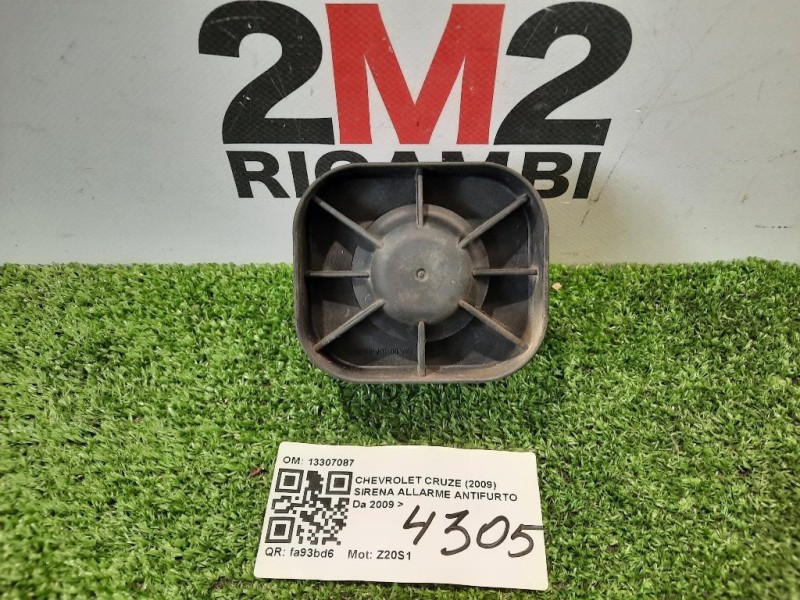 Sirena Allarme Antifurto 13307087 Chevrolet Cruze 2009