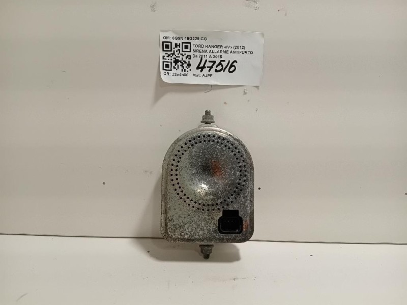Sirena Allarme Antifurto 6G9N-19G229-CG Ford Ranger IV 2012