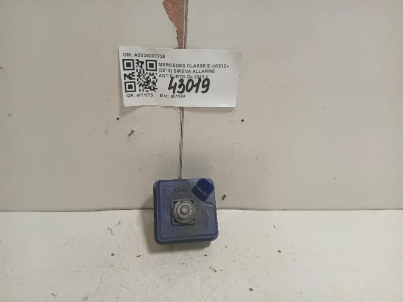 Sirena Allarme Antifurto A0038207726 Mercedes Classe E W212 2013
