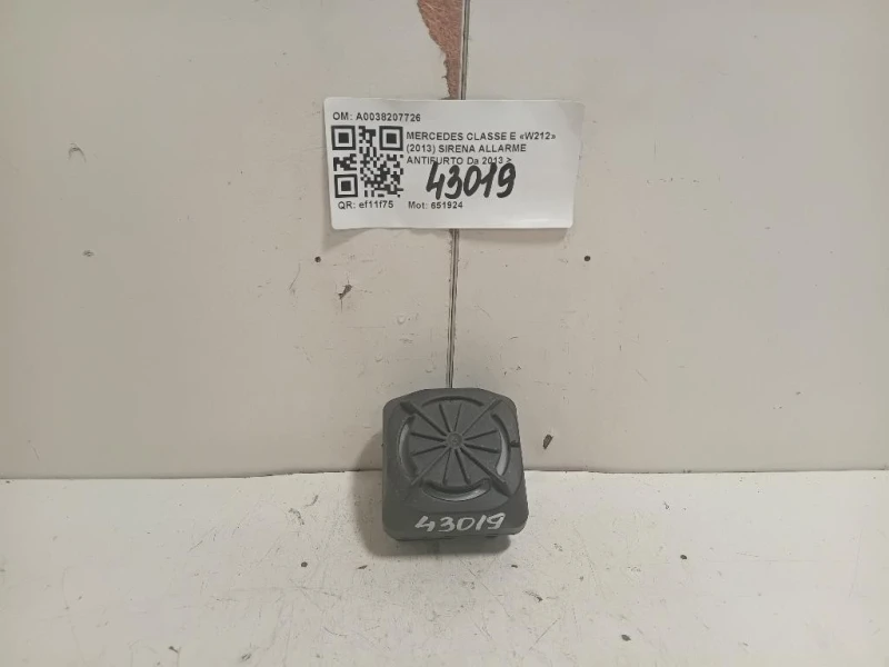 Sirena Allarme Antifurto A0038207726 Mercedes Classe E W212 2013