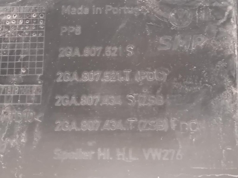 Paraurti POST 2GA807521T Volkswagen T-roc 2017