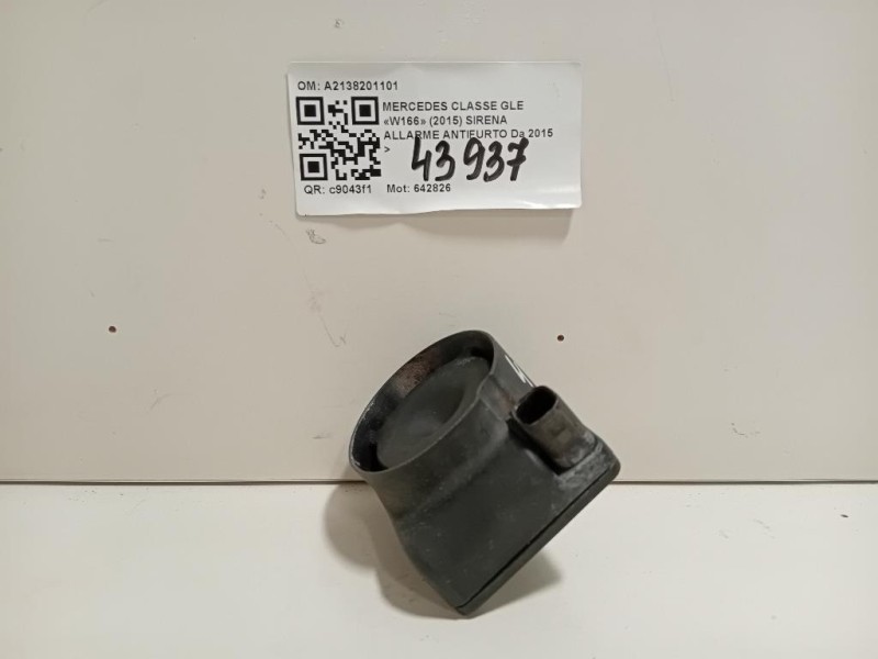 Sirena Allarme Antifurto A2138201101 Mercedes Classe GLE W166 2015