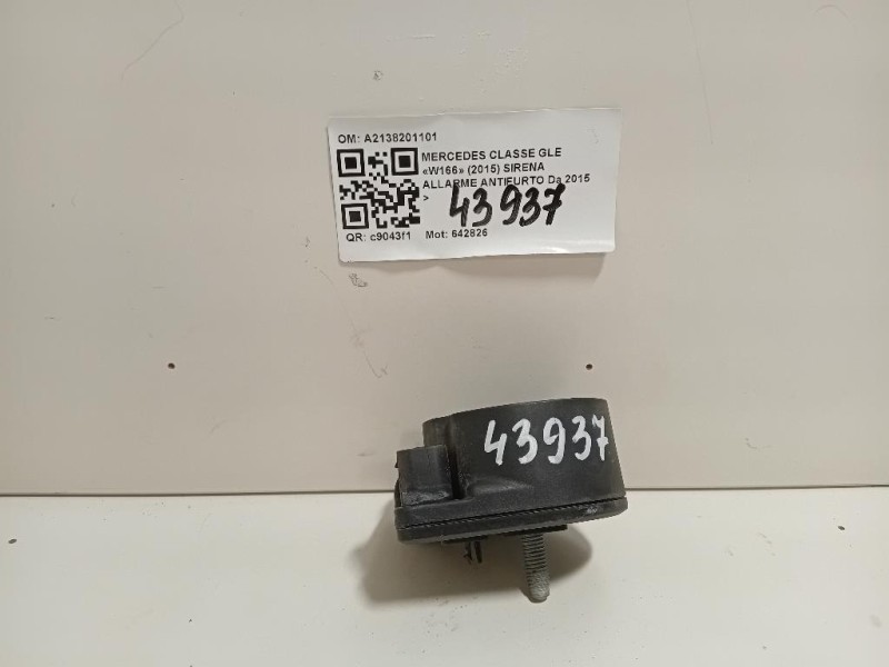 Sirena Allarme Antifurto A2138201101 Mercedes Classe GLE W166 2015