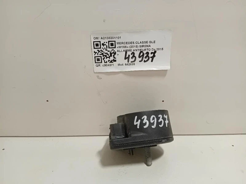 Sirena Allarme Antifurto A2138201101 Mercedes Classe GLE W166 2015