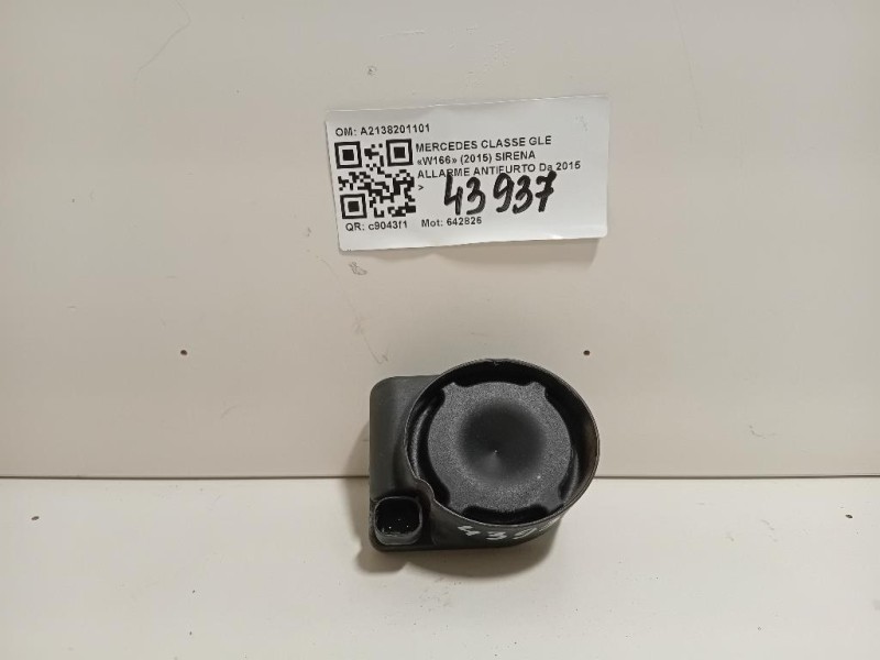 Sirena Allarme Antifurto A2138201101 Mercedes Classe GLE W166 2015