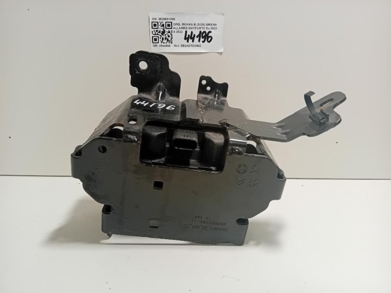 Sirena Allarme Antifurto 9826651580 Opel Mokka B 2020