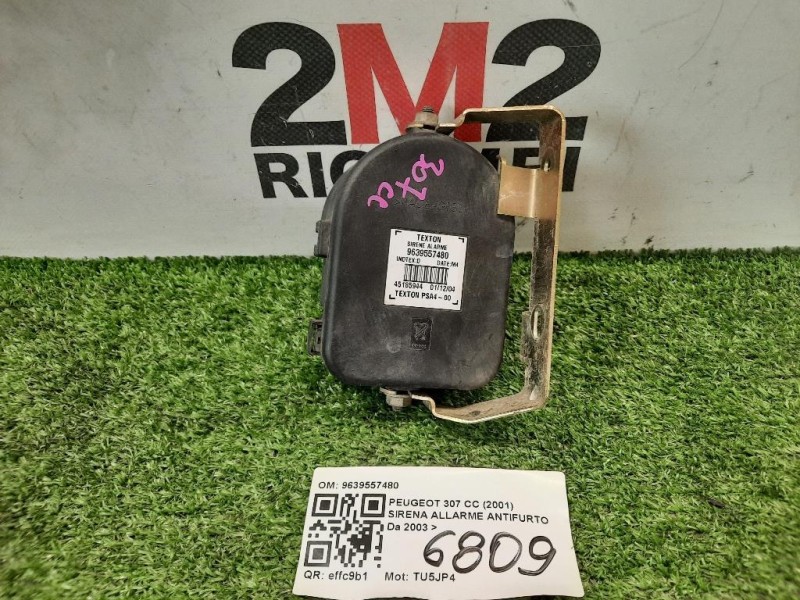 Sirena Allarme Antifurto 9639557480 Peugeot 307 CC 2001