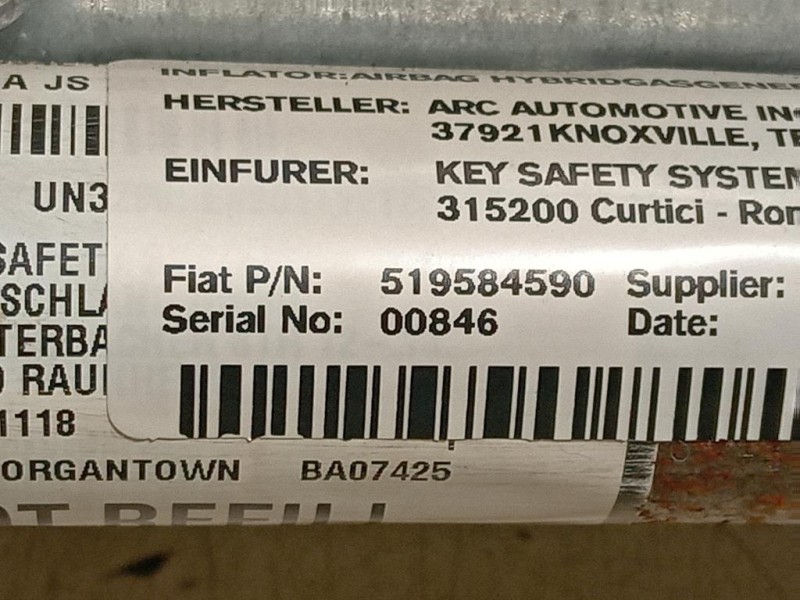 Air-bag A Tendina DX 519584590 Fiat 500L 2013