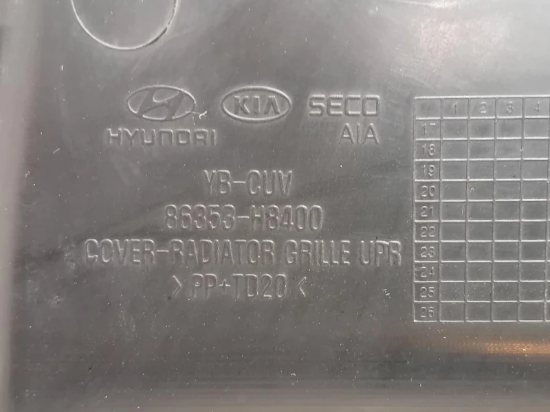 Spoiler Centrale Paraurti SUP ANT 863539-H8400 Kia Stonic 2017