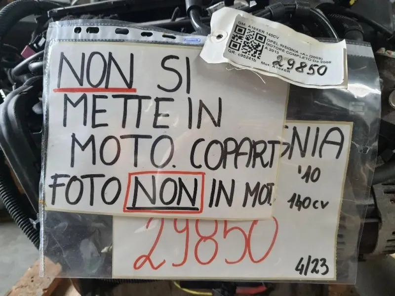 Motore Completo A18XER 140CV Opel Insignia A 2009