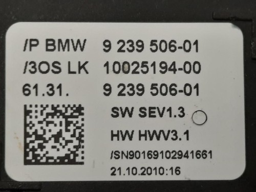 ASTA LEVA Cambio 6131 9 239 506-01 Bmw Serie 5 F10 Berlina 2010