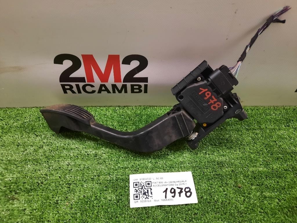 Pedale Acceleratore 51833722 Fiat 500 II 2015