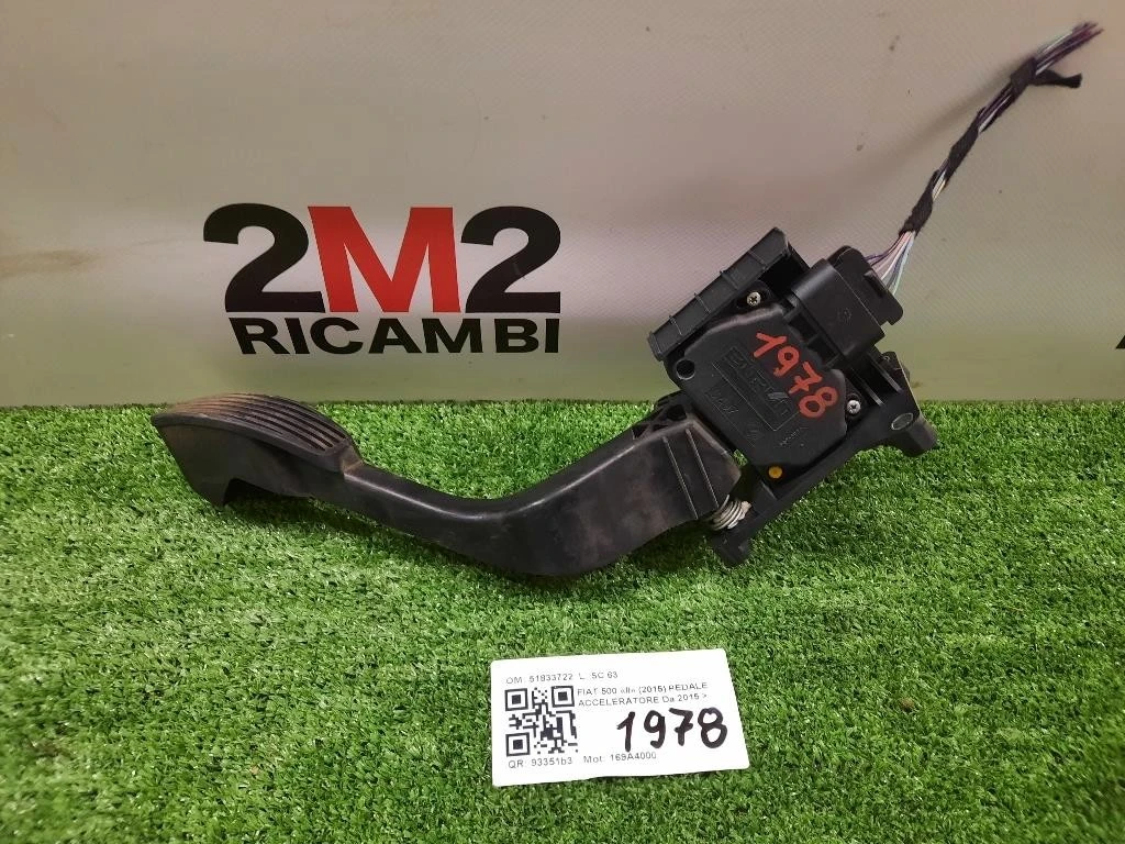 Pedale Acceleratore 51833722 Fiat 500 II 2015