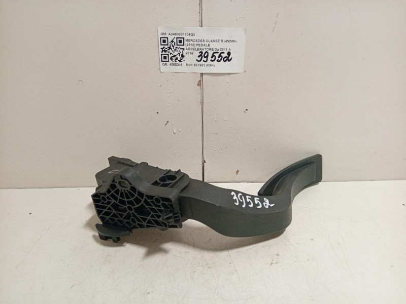 Pedale Acceleratore A2463001804Q3 Mercedes Classe B W246 2012