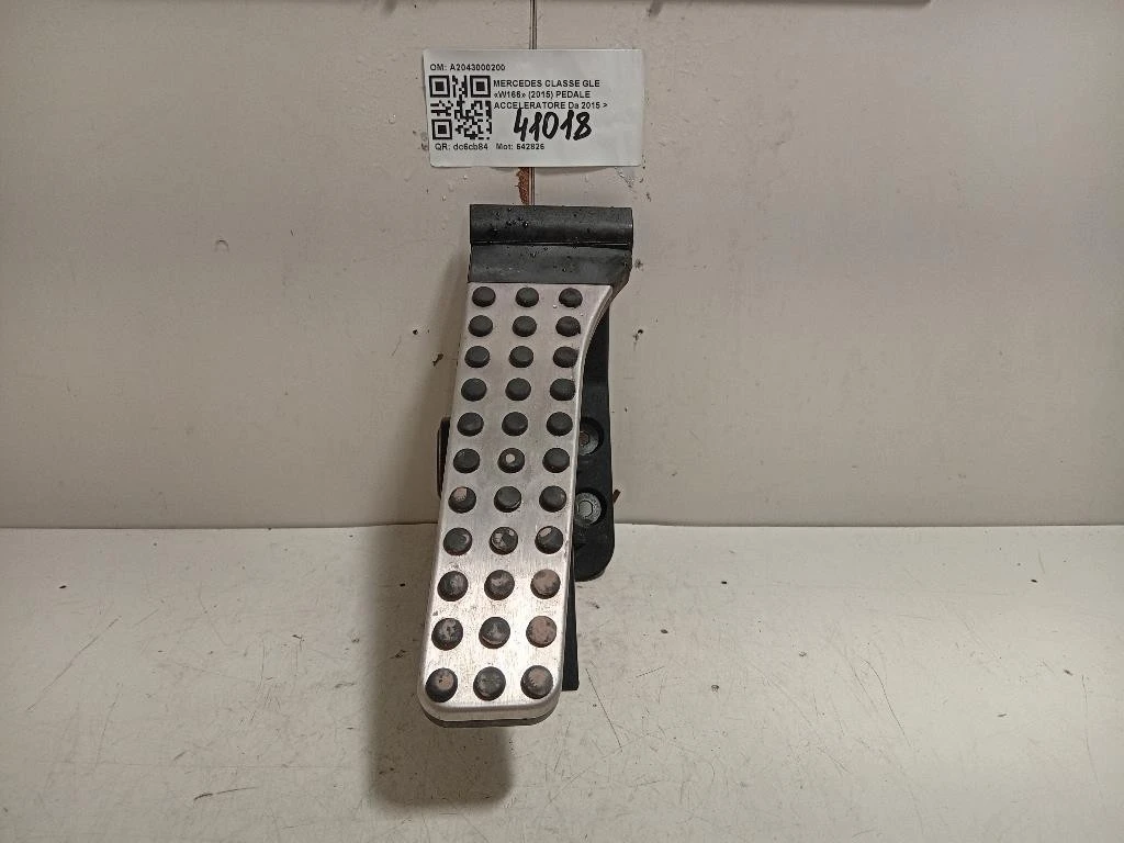 Pedale Acceleratore A2043000200 Mercedes Classe GLE W166 2015
