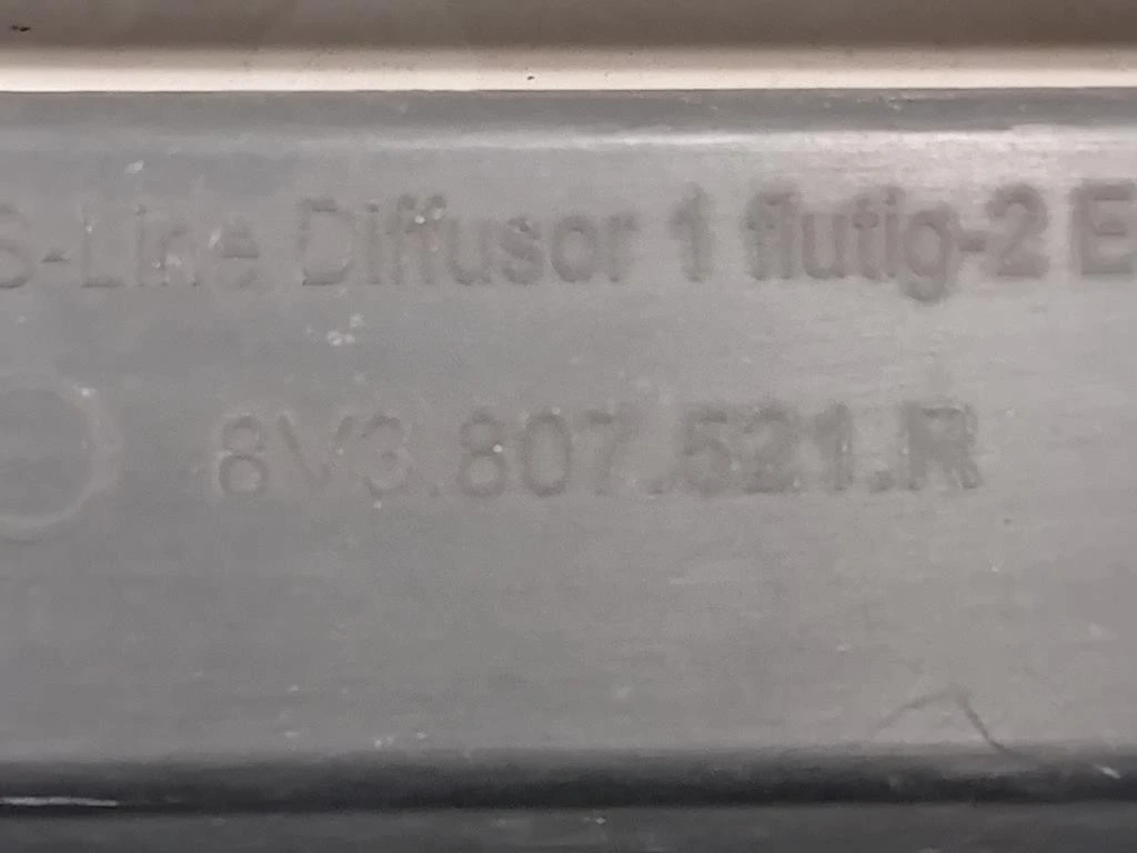 Spoiler Paraurti POST 8V3807521R Audi A3 8VA Sportback 2012