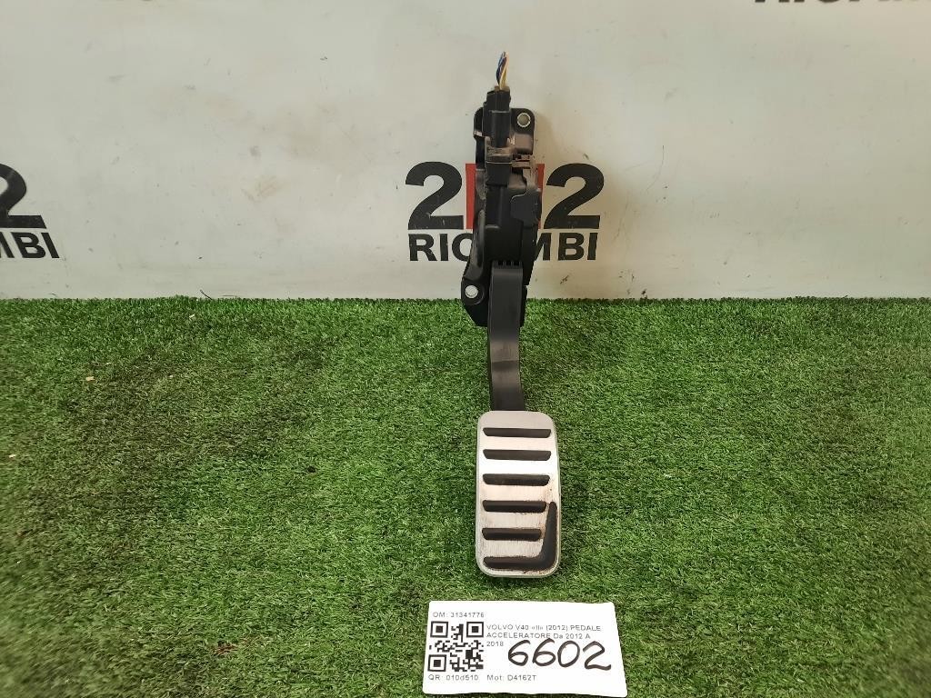 Pedale Acceleratore 31341776 Volvo V40 II 2012