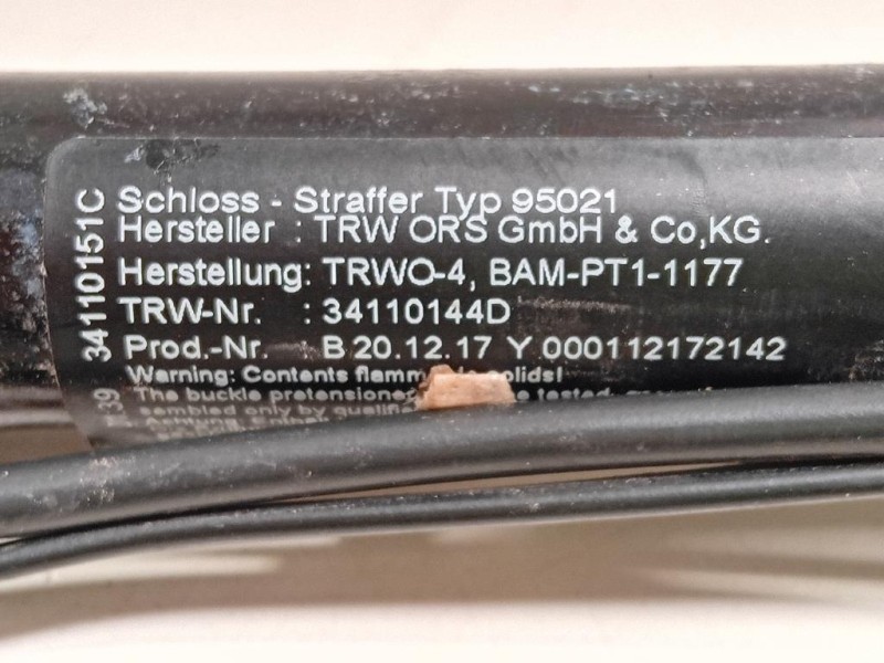 Attacco Cintura ANT DX 72117259388 Bmw Serie 1 F20 Berlina 2012