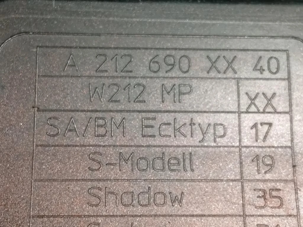 Spoiler Sottoporta SX A212690XX40 Mercedes Classe E W212 2013