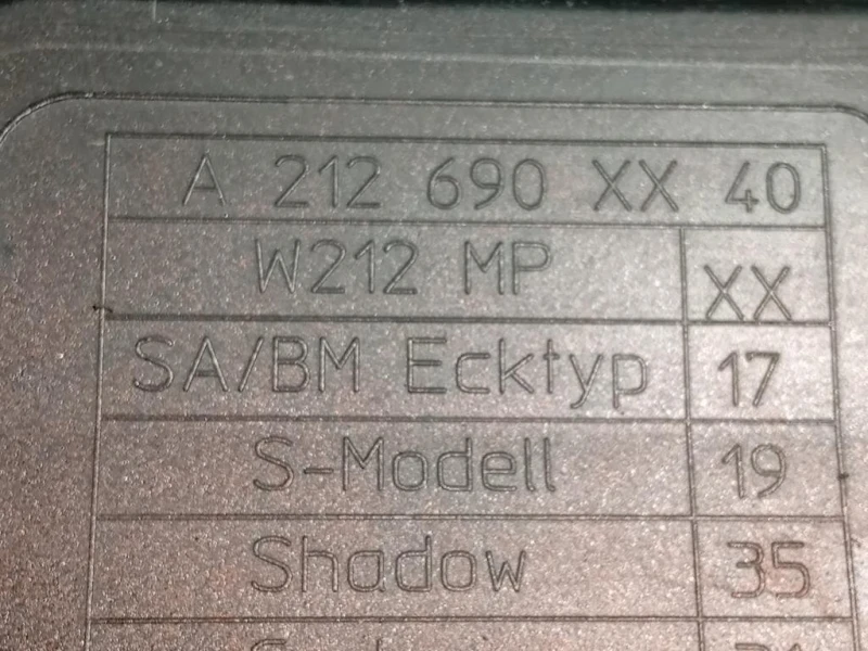 Spoiler Sottoporta SX A212690XX40 Mercedes Classe E W212 2013