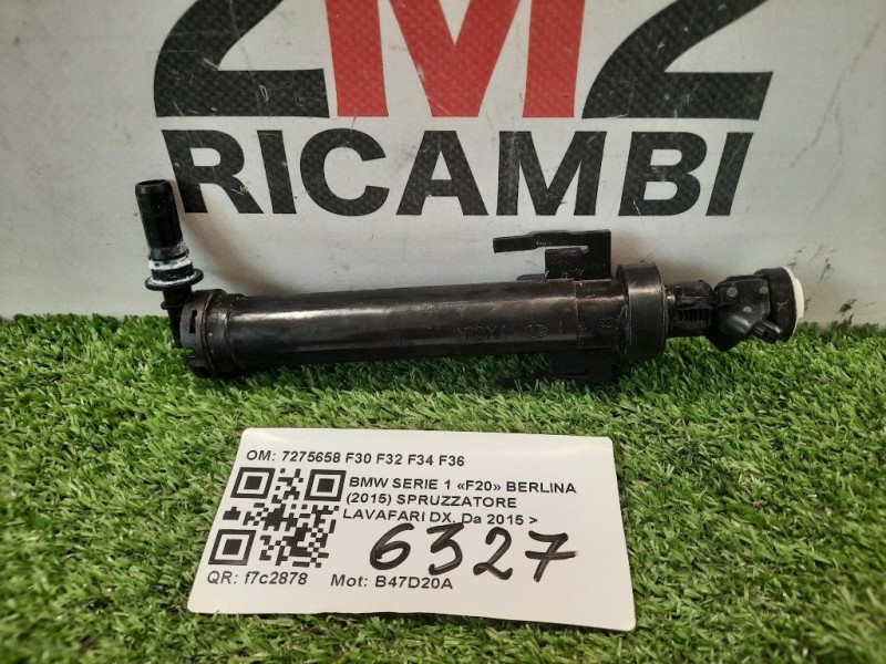 Spruzzatore Lavafari DX 7275658 F30 F32 F34 F36 Bmw Serie 1 F20 Berlina 2015