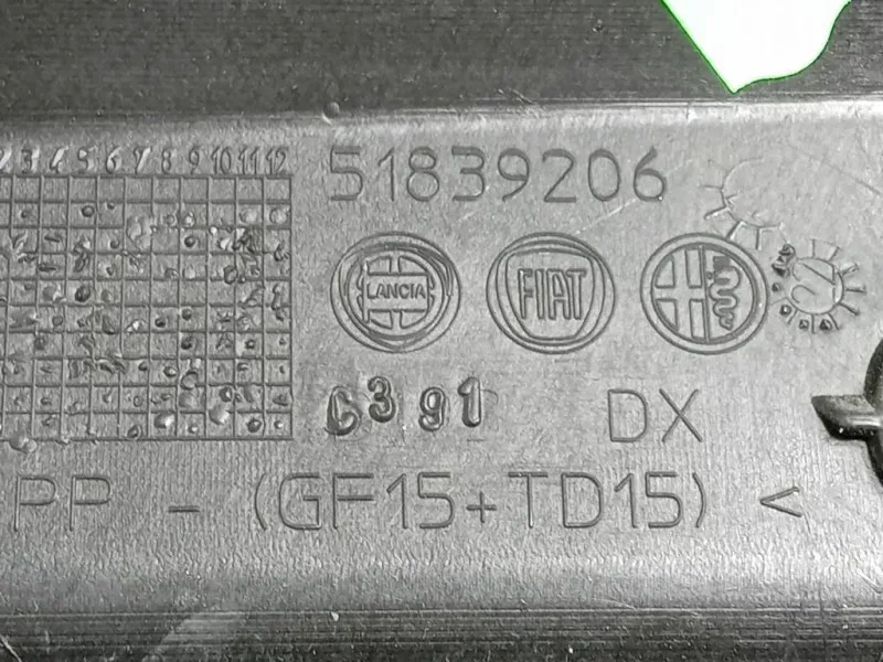 Staffa Sostegno Estparaurti POST DX 51839206 Lancia Ypsilon III 2011