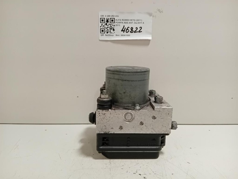 Pompa ABS ANT 0 265 252 233 0265252233 Alfa Romeo MITO 2011