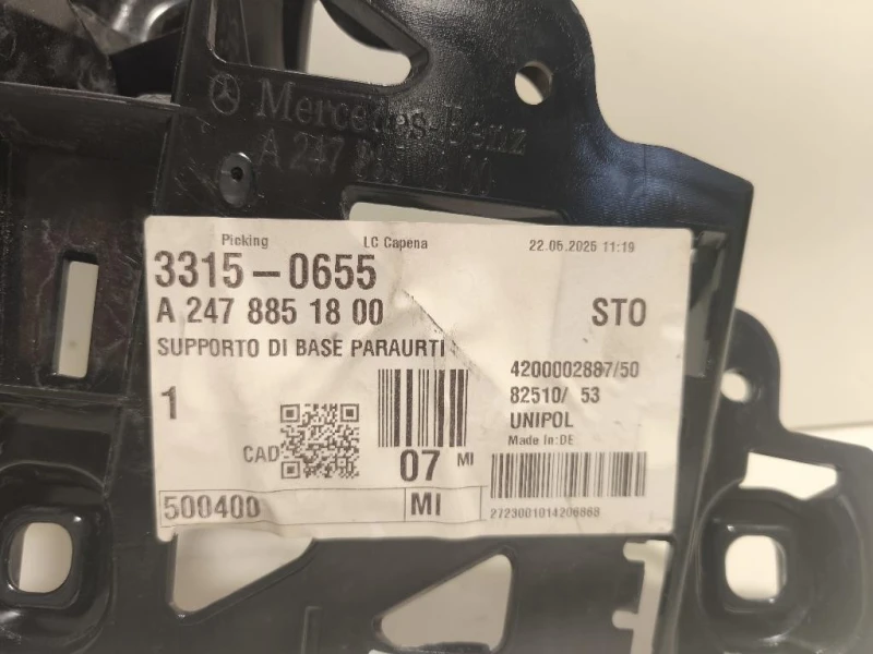 Staffa Sostegno Infparaurti POST SX A2478851800A2478850400 Mercedes Classe B W247 2019