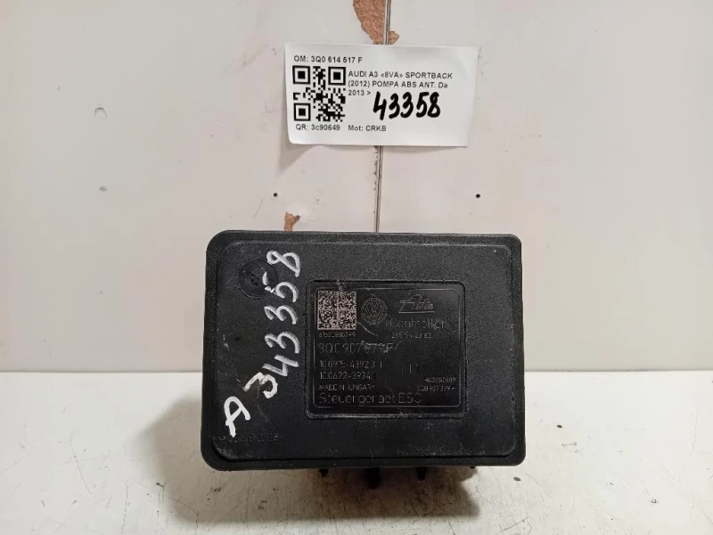 Pompa ABS ANT 3Q0 614 517 F Audi A3 8VA Sportback 2012