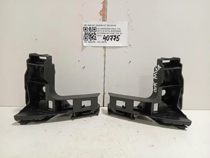Staffa Sostegno Intparaurti POST DX 5G6 807 3945G6 807 393 SX-DX Volkswagen GOLF VII 2017