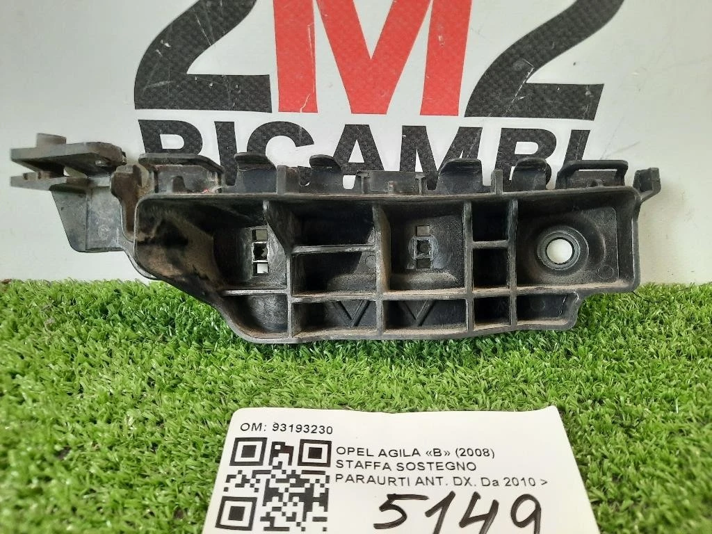 Staffa Sostegno Paraurti ANT DX 93193230 Opel Agila B 2008