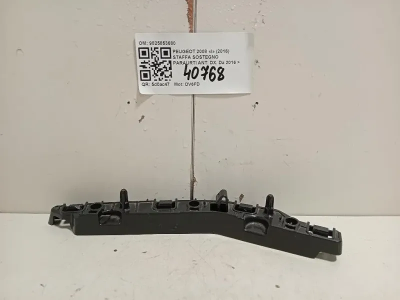 Staffa Sostegno Paraurti ANT DX 9825853680 Peugeot 2008 I 2016