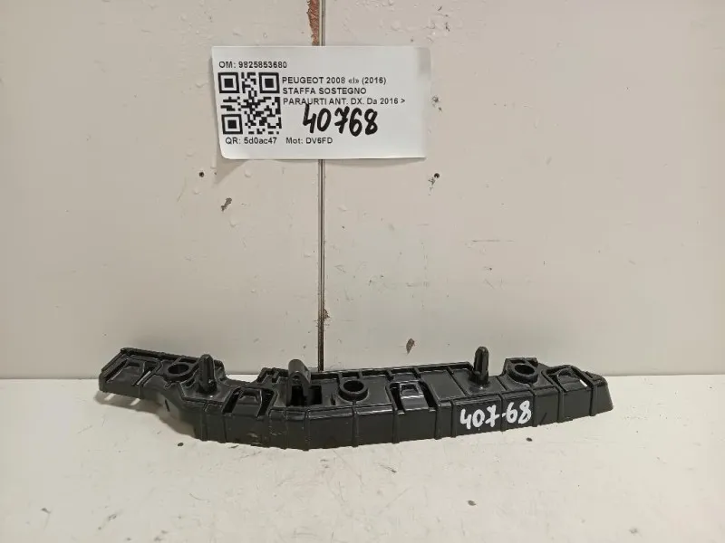 Staffa Sostegno Paraurti ANT DX 9825853680 Peugeot 2008 I 2016