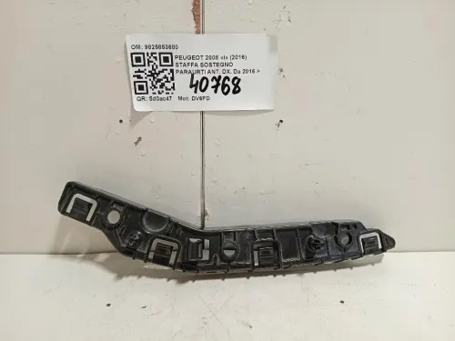 Staffa Sostegno Paraurti ANT DX 9825853680 Peugeot 2008 I 2016