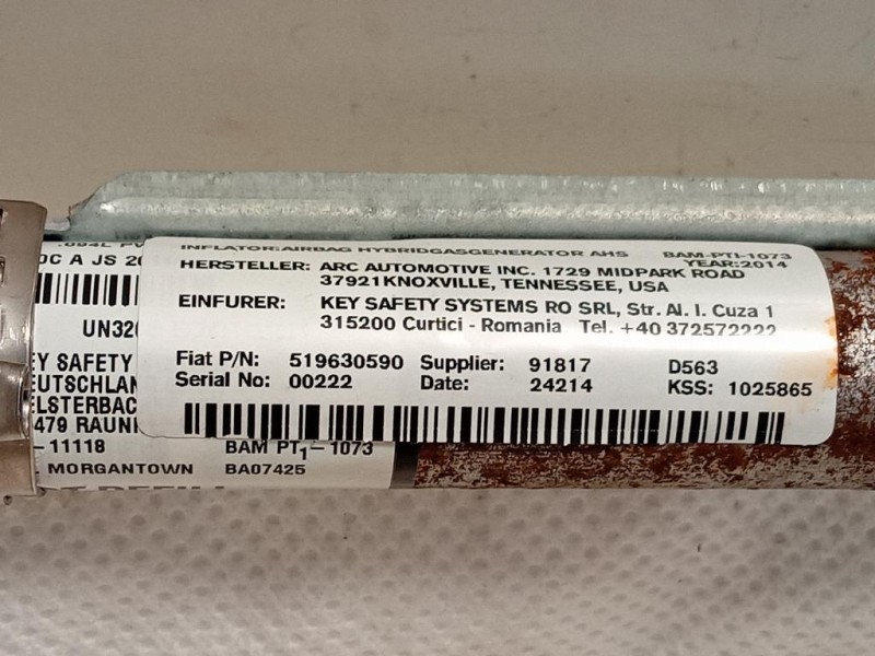 Air-bag A Tendina DX 519630590 Fiat 500L Living 2013
