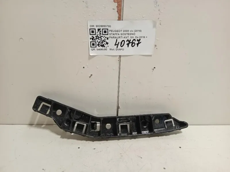 Staffa Sostegno Paraurti ANT SX 9825853780 Peugeot 2008 I 2016
