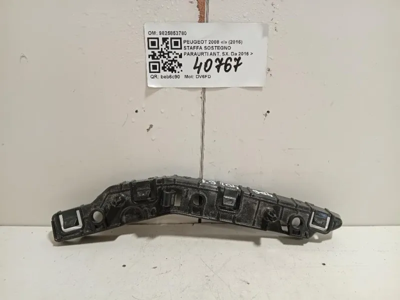 Staffa Sostegno Paraurti ANT SX 9825853780 Peugeot 2008 I 2016