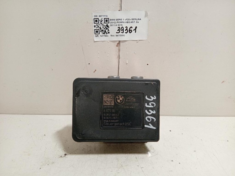 Pompa ABS ANT 6871110 Bmw Serie 1 F20 Berlina 2012