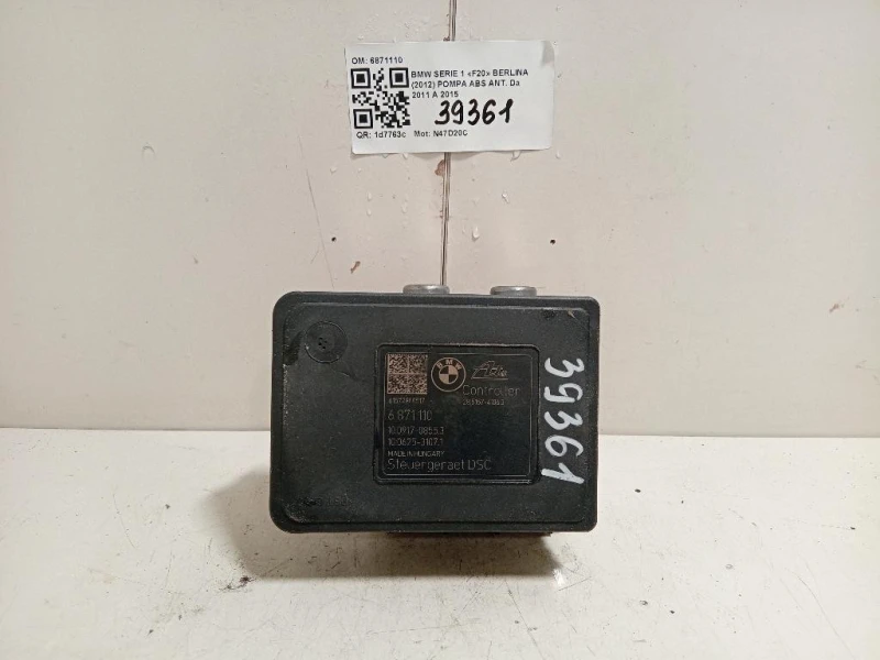 Pompa ABS ANT 6871110 Bmw Serie 1 F20 Berlina 2012